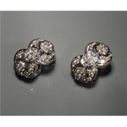 18K WHITE GOLD DIAMOND EARRINGS...