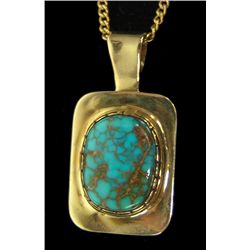 Gold and Turquoise Necklace - Michael Rogers