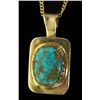 Image 1 : Gold and Turquoise Necklace - Michael Rogers