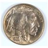 Image 1 : 1938-D BUFFALO NICKEL, MS-65,  LIGHT GOLDEN TONE