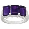 Image 1 : Amethyst 2.91ctw With .06ctw White Diamond Sterling Silver Ring