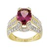 Pink Tourmaline 2.46ct With 1.10ctw White Zircon 14k Yellow Gold Ring