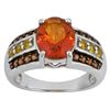Image 1 : Imperial Zircon And Citrine 3.00ctw Sterling Silver Ring