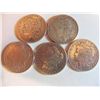 Image 1 : Lot of 5 1880's Morgan Silver Dollars
