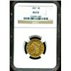 Image 1 : 1837 AU 53 NGC $ 5 Gold Liberty