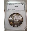 1883 CC PCI MS 63 Morgan Dollar-GOLDEN TONED REV