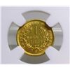 Image 2 : 1851 Charlotte RARE UNC Details $1 Gold