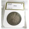 Image 1 : 1872 S Seated Liberty SIlver $1  EF 40 PCI