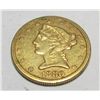 Image 1 : 1880 s $ 5 Gold Liberty