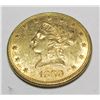 Image 1 : 1880 P $ 10 Gold Liberty