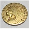 1910 P $ 5 Gold Indian