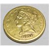 Image 1 : 1880 s $ 5 Gold Liberty