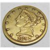 Image 1 : 1897 s $ 5 Gold Liberty