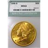 Image 1 : 1898 s MS 64 NTC $ 20 Gold Liberty