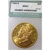 Image 1 : 1890 S MS 61 NTC $ 20 Gold Liberty