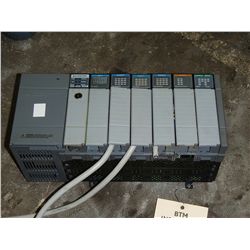 Allen Bradley SLC 500 7-Slot Rack Model: 1746-A7 Series B with 2 Input, 3 Output, 1 CPU, 1 Power Sup