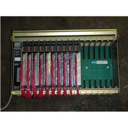 Allen Bradley 16 Slot Rack I/O Chassis Model: 1771-A4B-B Rev K03 _ 10 Outputs 1 Local I/O Adapter