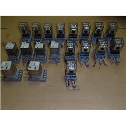 Lot of (19) Allen Bradley & Potter Brumfield Relays