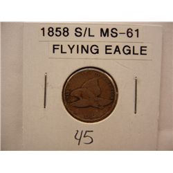 1858 Flying Eagle Cent, Small Letters