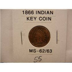1866 Indian Head Cent, Key Date