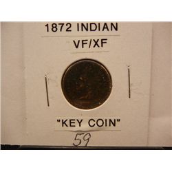 1872 Indian Head Cent, Key Date
