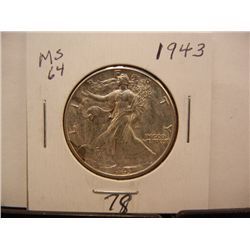 1943 Walking Liberty Half Dollar