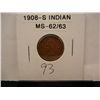 Image 1 : 1908-S Indian Head Cent, Key Date