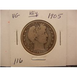 1905 Barber Half Dollar, Key Date