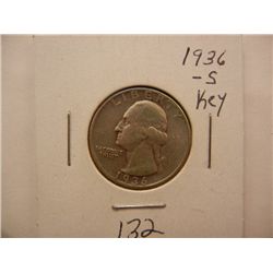 1936-S Washington Quarter, Key Date