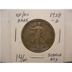 1938-D Walking Liberty Half Dollar, Key Date