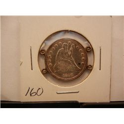 1891 Seated Liberty Quarter Love Token