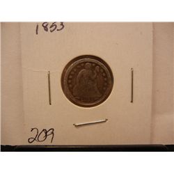 1853 Seated Liberty Dime w/ Arrows