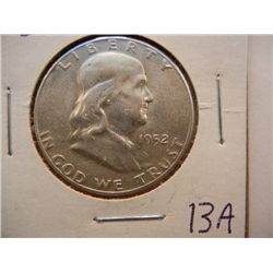 1952-S Franklin Half Dollar