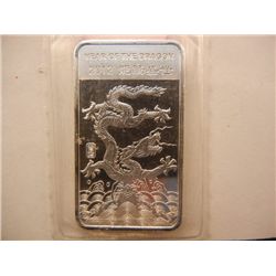 .999 Fine Silver 1/2 Troy Oz. 2012 Year of the Dragon Silver Bar