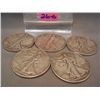 Image 1 : (5) Walking Liberty Half Dollars, Mixed Dates