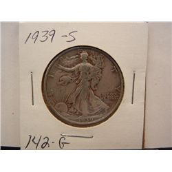 1939-S Walking Liberty Half Dollar