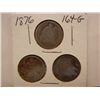 Image 1 : (3) 1876 Seated Liberty Dimes