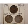 Image 1 : (3) Seated Liberty Dimes: 1852, 1853 w/ Arrows, and 1857