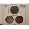 Image 1 : (3) 1853 Seated Liberty Dimes w/ Arrows