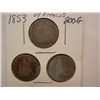 Image 1 : (3) 1853 Seated Liberty Dimes w/ Arrows