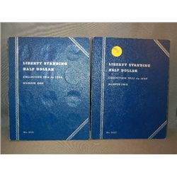 2 Empty Whitman Liberty Standing Half Dollar Books, 1916-1936 & 1937-1947
