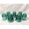 Image 1 : LOT 7 HEMINGRAY GLASS INSULATORS