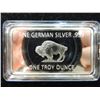 Image 1 : GERMAN SILVER 1 TROY OUNCE BISON BAR