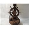 Image 2 : VINTAGE WOODEN NAUTICAL SHIP WHEEL DESK LAMP