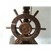 Image 3 : VINTAGE WOODEN NAUTICAL SHIP WHEEL DESK LAMP