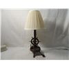 Image 6 : VINTAGE WOODEN NAUTICAL SHIP WHEEL DESK LAMP