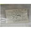 Image 1 : TY COBB SIGNATURE AUTOGRAPH ON DOCUMENT NO COA