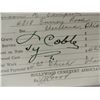 Image 2 : TY COBB SIGNATURE AUTOGRAPH ON DOCUMENT NO COA