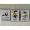 Image 1 : LOT 3 LEAF AUTOGRAPH FOOTBALL PLAYER CARDS
