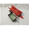 Image 2 : LOT 2 VINTAGE METAL TOY HITCH TRAILERS